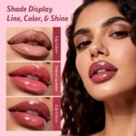 3PCS Lip Combo Set - Matte Lip Liner Pencil + Hydrating Tinted Lip Balm + Juicy Lip Gloss Tint, Non-Sticky, Long-Lasting, High Pigment Lip Makeup Kit (Juicy Plum Set) - Image 2