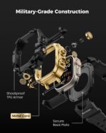 amBand Rugged Case with Band for Apple Watch Ultra 3/2/1 49mm, M3 Military Grade Shockproof Cover, Includes Screen Protector Kit, Tactical Band for Men - Compatible with iWatch Ultra, Black Gold - Image 5