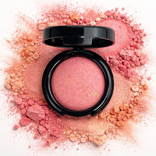 Suggest a better title and return a single title only without any other comments: K'APEINE Baked Blush, Single Powder Pink Blush for Cheeks Shimmer Silky Smooth Pressed Powder Blushes Blendable Highly Pigment Makeup Palette Long-Lasting Face Makeup for Women Festivals-01#
