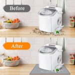 Nugget Ice Maker Countertop Mat with Non-Slip Dots, Waterproof Silicone Mat for Portable Small Mini Countertop Ice Machine Maker, 19''x12'' - Image 2