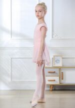 Suggest a better title and return a single title only without any other comments: DIPUG Ballet Leotards for Girls Ballet Leotard with Skirt Toddler Dance Leotards Flutter Sleeve and Criss-Cross Back - Image 4