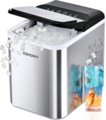 EUHOMY Nugget Ice Makers Countertop, Ready in 8 Mins, 35lbs/24H, Self-Cleaning, Portable Ice Maker Machine with Ice Scoop & Basket, Sonic Ice Maker with Chewable Pellet Ice for Home/Party/RV/Camping