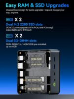 GMKtec M5 Ultra Gaming Mini PC Ryzen 7 7730U (Upgraded 7430U/ 5825U) 16GB RAM 512GB SSD Dual NIC LAN 2.5GbE Desktop Computers Office Home, Triple 8K Display, WiFi 6E, USB3.2, USB-C, BT, DP, HDMI 2.0 - Image 5