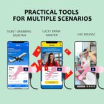 Aylthyo Auto Clicker for Smart Phone, Phone Screen Device Speed Clicker for iPhone iPad Apps, Fast Click Simulation Finger Continuous Click for Tiktok, Live Broadcasts Likes, Lightning Deal, Reward Task, Plug and Play (Pink) - Image 5