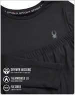 Spyder Kids Thermal Underwear Set - 2 Piece Moisture Wicking Insulated Girls Boys Thermal Set Base Layer Long Johns for Kids - Image 4