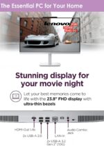 Lenovo 24" All-in-One Desktop | Ultra-Fast Intel Quad-Core CPU | 16GB RAM | 512GB External & 256GB SSD | Full HD Display | Wi-Fi 6 | HDMI | Ethernet Ports | Windows 11 | Wireless Keyboard & Mouse - Image 4