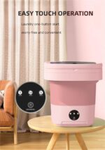 Portable Washing Machine, Mini Washer,16L Upgraded Large Capacity Foldable Washer.Deep Cleaning of Underwear, Baby Clothes and Other Small Clothes.Suitable for Apartments, Dormitories, Hotels.(Pink) - Image 6