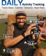 MorePro Fitness Tracker with 24/7 Heart Rate & Blood Pressure Monitor, Blood Oxygen & Sleep Tracker, Smart Watch with Step Calorie Counter, IP68 Waterproof Activity Tracker for Women Men Android iOS - Image 4