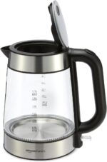 Amazon Basics Electric Kettle with Glass Carafe for Tea and Coffee, BPA-Free, Fast Boiling, Auto Shut-Off, 1.7 Liter, 1500W, Black and Silver - Image 5