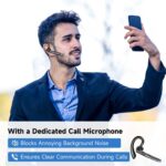 Bluetooth Headset V6.1,100Hrs Talk Time Wireless Earpiece with Mic for Work,CVC8.0 Noise Cancelling Wireless Earbud, Business Earbud with 500 mAh Charging Case for Trucker/Home/Office Work - Image 2