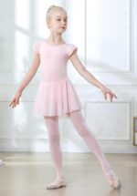 Suggest a better title and return a single title only without any other comments: DIPUG Ballet Leotards for Girls Ballet Leotard with Skirt Toddler Dance Leotards Flutter Sleeve and Criss-Cross Back - Image 3