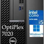 Dell OptiPlex 7020 Desktop Computer SFF, Intel 14-Core i5-14400, 16GB DDR4 RAM, 256GB PCIe SSD, 2 DisplayPort, WiFi 6E, BT, HDMI, Type-C, Windows 11 Pro, Pure Black