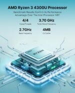 ACEMAGIC K1 Mini PC AMD Ryzen 4300U (Up to 3.7GHz), 8GB DDR4 256GB SSD, Mini Computer with Radeon Graphics, 4K Triple Display USB-C 28W Performance, Ethernet VESA, WiFi/BT, Business & Home Office - Image 2