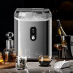 Kismile Nugget Ice Makers Countertop, 35Lbs/24H, Portable Sonic Ice Machine with Self-Cleaning/One-Click Operation for Home/Office(Stainless Steel Silver) - Image 7