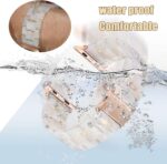 V-MORO Resin Band Compatible with Apple Watch Series 7/8/9/10/11 41/40/38/42mm, Women Fashion Strap for iWatch Series 6/5/4/3/2/1/SE, Lightweight Bracelet Wristband Replacement, Ivory White-Rose Gold - Image 3
