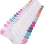 Suggest a better title and return a single title only without any other comments: Comfoex Girls Socks Ankle Athletic Socks For Kids 4-6 6-8 8-10 Years Old Short Socks With Cushioned Sole 8 Pairs