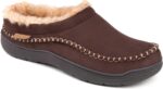 Zigzagger Men's Slip On Moccasin Slippers, Indoor/Outdoor Warm Fuzzy Comfy House Shoes, Fluffy Wide Loafer Slippers - Image 5