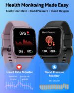 MorePro Fitness Tracker with 24/7 Heart Rate & Blood Pressure Monitor, Blood Oxygen & Sleep Tracker, Smart Watch with Step Calorie Counter, IP68 Waterproof Activity Tracker for Women Men Android iOS - Image 2