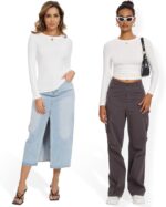 MLYENX 3 Pack Womens Long Sleeve Shirts Crew Neck Basic Stretchy Fitted Y2K Tops Going Out Fashion Clothes - Image 4