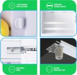 2.4 Cu.Ft Mini Fridge with Freezer & Double Door Small Tiny Size Refrigerator with 7 Temperature Control Knob Only Suitable for One Person Use Black - Image 8