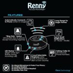 RENNY - Loud Cell Phone Ringer, Amplifier & Flasher for Hearing Impaired & Noisy Environments (117dB) | Wireless Bluetooth Auto-Connect | 5 Selectable Ringtones | No Missed Calls - Image 5
