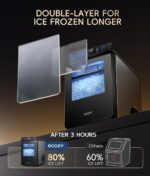 ecozy Smart Nugget Ice Maker Countertop, First Full-Color Smart Panel Ice Machine with APP Control, Double-Layer Insulation, 44 lbs/24H Soft Pellet Chewable Ice, Pull-Out Water Tank, Self-Cleaning - Image 3