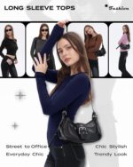 GAYHAY 3 Pack Long Sleeve Shirts for Women Basic Tops Crew Neck Fitted Tight Workout Tees Y2K Clothes Going Out Fashion 2025 - Image 3