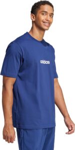 Adidas Mens Essentials Linear Single Jersey T-Shirt - Image 4