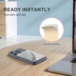 DOB SECHS Silicone Lip Holder for Cell Phone Lipstick Lip Glaze Phone Case Back Stick On Holder for iPhone and Android Phones, Grey - Image 3