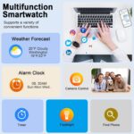 Smart Watch for Men Women(Answer/Make Calls), 2026 New 1.96" HD Smartwatch, Fitness Tracker with 110+ Sport Modes, IP68 Waterproof Pedometer, Heart Rate/Sleep/Step Monitor for Android iOS, Black - Image 5