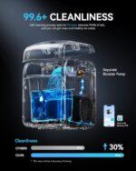 EUHOMY Smart Nugget Ice Maker Countertop, Pebble Ice Maker Machine with APP Control, 40lbs/24H, Ready in 7 Mins, Self-Cleaning, Portable Sonic Ice Makers with Hanging Ice Scoop for Home/Kitchen/Office - Image 8