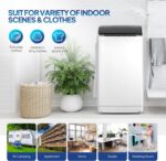 ROVSUN 17.8LBS Portable Washing Machine, Full-Automatic Electric Laundry Machine with Stainless Steel Drum, Compact Washer and Spin Dryer Combo with Drain Pump for Apartment, Dorm, Home - Image 6