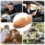 Lulex Moccasins for Men House Slippers Indoor Outdoor Plush Mens Bedroom Shoes with Hard Sole - Image 5