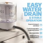 Mini Washing Machine - 3L Underwear Washing Machine with 6000mAh battery + 2 FREE Gifts of Soup dispenser Brush + Mesh Laundry Bag - Image 5