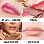 Oulac Metallic Lipstick for Women with Lightweight Hydrating Formula, Metallic Golden Nude Lip Stick, Vegan Beauty, Full Coverage Lip Makeup, Christmas Gifts for Women, Sahara Gold(10) - Image 2