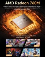 GMKtec M6 Ultra Gaming Mini PC Ryzen 7640HS (Upgraded 6600H/ 6800H), 32GB RAM DDR5 512GB SSD Dual NIC LAN 2.5GbE Desktop Computers Office Home, Triple 4K Display, WiFi 6, USB4, BT 5.2, DP, HDMI 2.0 - Image 4