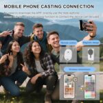 Selfie Monitor Screen for iPhone/Android,Magnetic Phone Vlog Selfie Screen with 1800mAh Battery&Bluetooth Remote,Wireless Back Camera Monitor for Live Streaming/TikTok(White) - Image 7