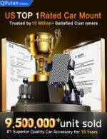 Qifutan Dash Mounted Holders Phone Holders for Your Car Phone Mount for Car Windshield Dashboard Air Vent Universal Desk Mounts Hands Free Automobile Cell Phone Holder Fit for iPhone Smartphone - Image 2