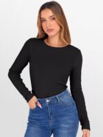 ANRABESS Womens Long Sleeve Thermal Shirts Slim Fit Basic Tee Tops Warm Fleece Undershirts 2025 Fall Winter Layer Outfits - Image 3