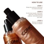 Suggest a better title and return a single title only without any other comments: ICONIC LONDON Prep-Set-Glow | Hydrating + Setting + Glowing Spray, 3-in-1 Formula for a Dewy, Radiant Finish - Image 5