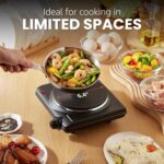 Elite Gourmet ESB-301BF# Countertop Single Cast Iron Burner, 1000 Watts Electric Hot Plate, Temperature Controls, Power Indicator Lights, Easy to Clean, Black - Image 4