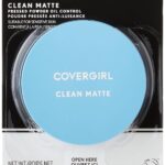 Suggest a better title and return a single title only without any other comments: COVERGIRL Clean Matte Pressed Powder, Oil Control Powder, 1 container, .35 Fl Oz, Face Powder, Oil Free Loose Powder, Matte Finish, Lightweight, Shine Free Formula, Leaves Skin Smooth and Clean