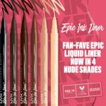 NYX PROFESSIONAL MAKEUP Epic Ink Liner, Waterproof Liquid Eyeliner with Vegan Formula - Dark Chocolate (Dark Brown Matte) - Image 4