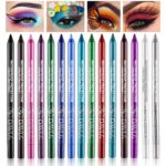 15PCS Colorful Eyeliner Pen Set, Eye Shadow Pencil, Pearl & Matte Metallic Glitter Eyeliner for Women, Eye & Lip Liner, Professional Eye Makeup Set