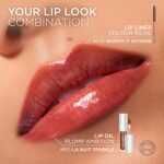 L'Oreal Paris Plump Ambition Hyaluron Lip Oil, 24 HR Lip Gloss with Hyaluronic Acid, Volumizing Formula with Glass-Like Shine, Berry Jolie 490, 0.16 Fl Oz - Image 10