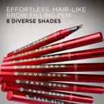L'Oreal Paris Faux Brow, Hair-Like, Filling Eyebrow Pen with Double-Brush Tip, Fast & Precise Eyebrow Makeup, Light Brunette, 0.04 Fl Oz - Image 10