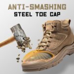 Furuian Steel Toe Boots for Men Women Comfortable Lightweight Work Boots for Men Slip Resistant High Top Steel Toe Safety Shoes Puncture Proof Indestructible Construction Shoes - Image 2