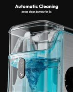 EUHOMY Nugget Ice Maker Countertop, Ready in 7 Mins, 34Lbs/24H Pebble Ice Maker Machine, Self-Cleaning Countertop Sonic Ice Makers with Ice Scoop&Basket, Pellet Ice Maker for Home, Stainless Steel - Image 7