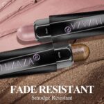 Neutral Eyeshadow Stick Makeup 6PCS Set, Brown Nude Metallic Shimmer Matte Cream Eye Shadow Palette Eyeliner Brightener Pencil Crayon, Halloween Makeup - BROWN CANYON - Image 4