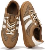 Project Cloud 100% Genuine Leather Casual Sneakers for Women - Memory Foam Insoles Lace-Up Womens Shoes & Lightweight Women's Fashion Sneakers - Slip On Shoes for Women Footwear (Verdy)